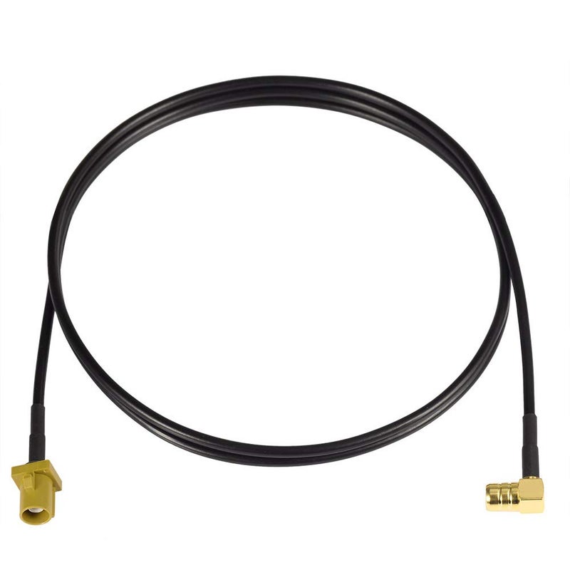 Eightwood Satellite Radio Antenna Cable 3 feet Fakra Curry Male to SMB Female Right Angle Compatible with Sirius XM Car Vehicle Radio Stereo Receiver Tuner - Image 1